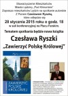 Zaproszenie na spotkanie autorskie z Czesławem Ryszką